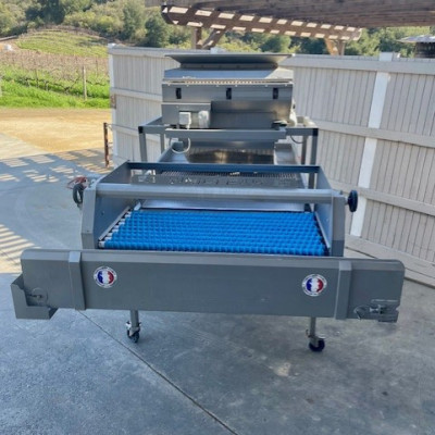 Le Cube Vibrating Destemmer and Roller Table