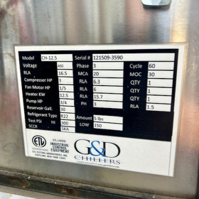 G&D Fire and Ice Glycol Chiller